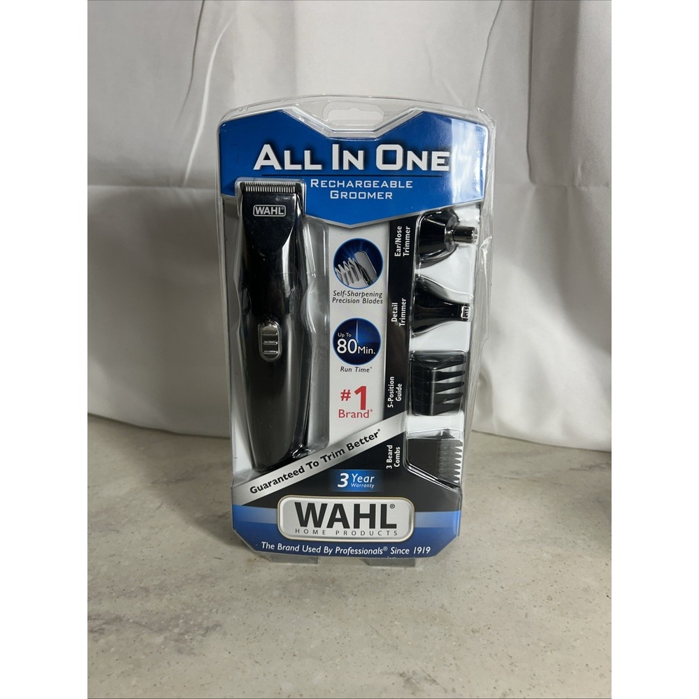 Wahl 9685-200 All In One Rechargeable Trimmer Groomer for Beard Nose Ear & Face